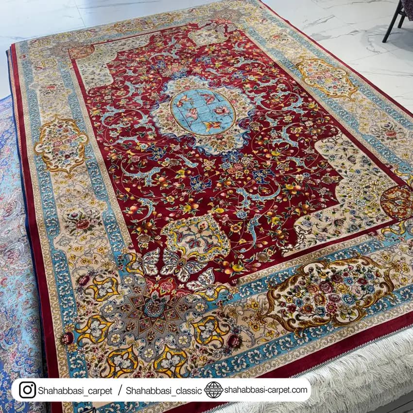 فرش ابریشم کد 92 لاکی — تصویر ۸