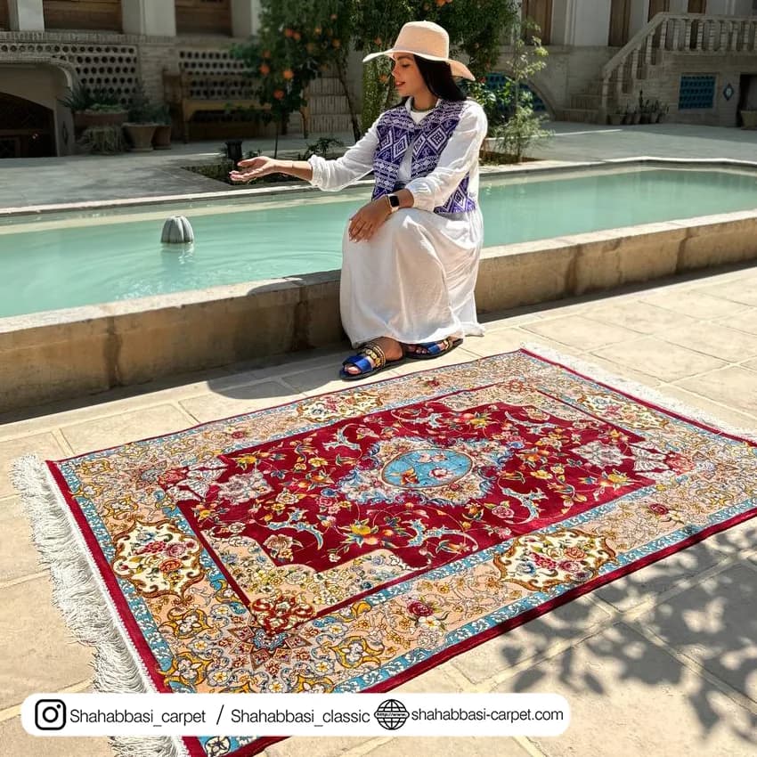 فرش ابریشم کد 92 لاکی — تصویر ۶