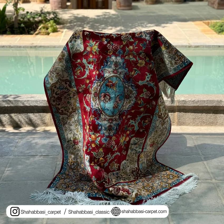 فرش ابریشم کد 92 لاکی — تصویر ۷