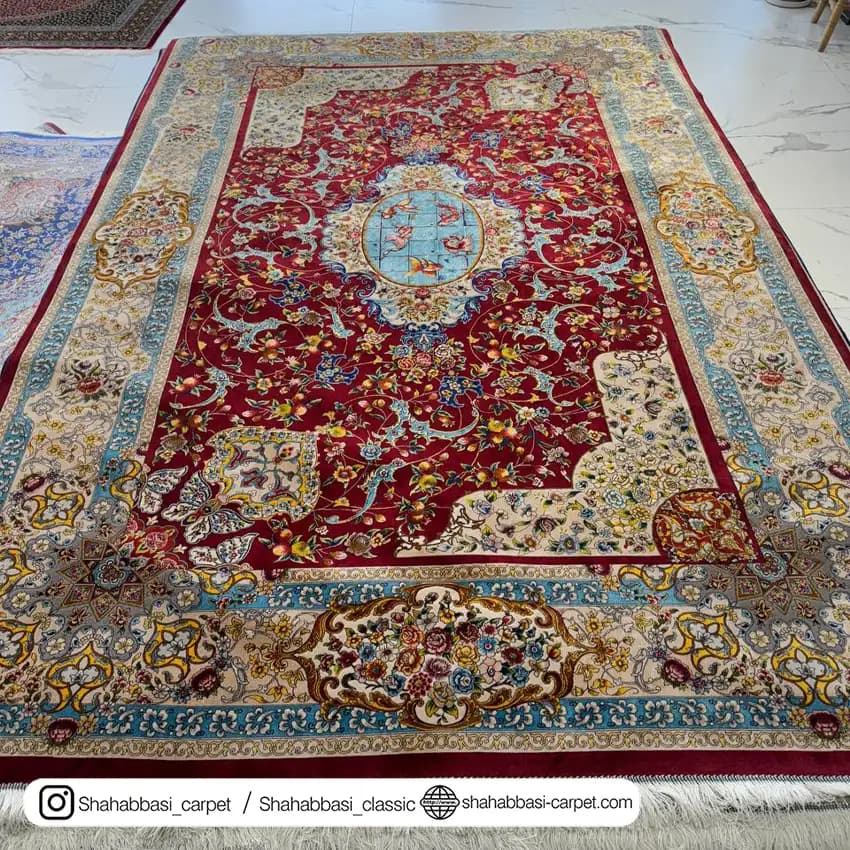 فرش ابریشم کد 92 لاکی — تصویر ۱۰