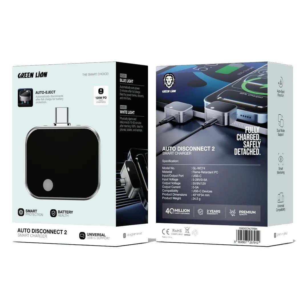 شارژر هوشمند گرین لاین Green Lion Auto Disconnect 2 Smart Charger GNDISCNCTR — تصویر ۶