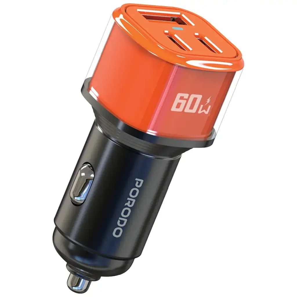 شارژر فندکی 60W پرودو Porodo 60W Averin Multi-Port Car Charger PDCCR60W