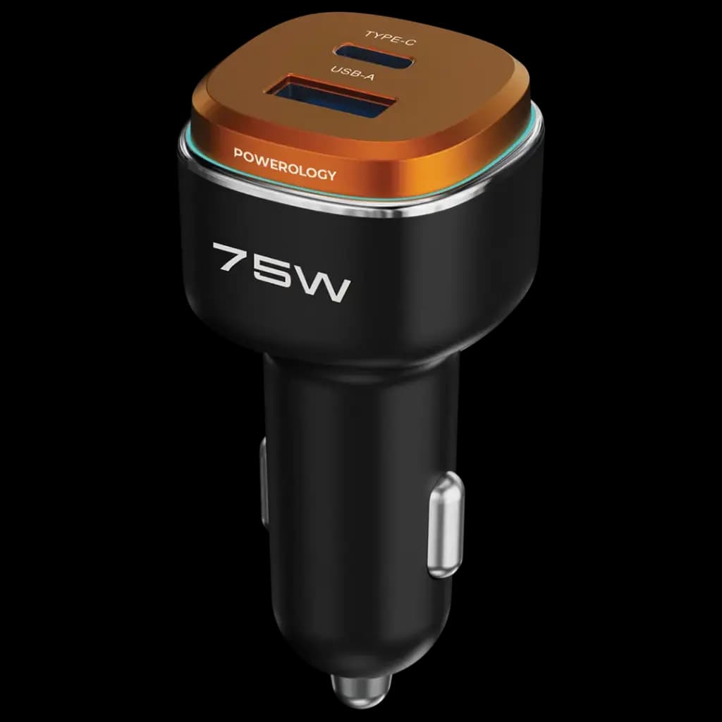 شارژر فندکی 75W پاورولوژی Powerology 75W Dual-Port High-Power Car Charger PCCSR024 — تصویر ۱۲