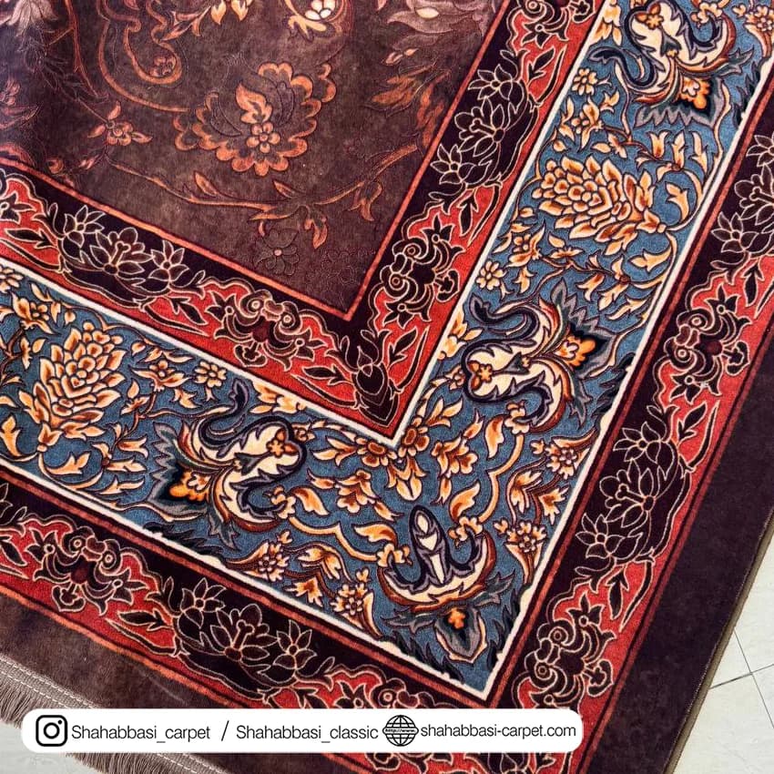 فرش 77 رج کد 77131 عنابی — تصویر ۸