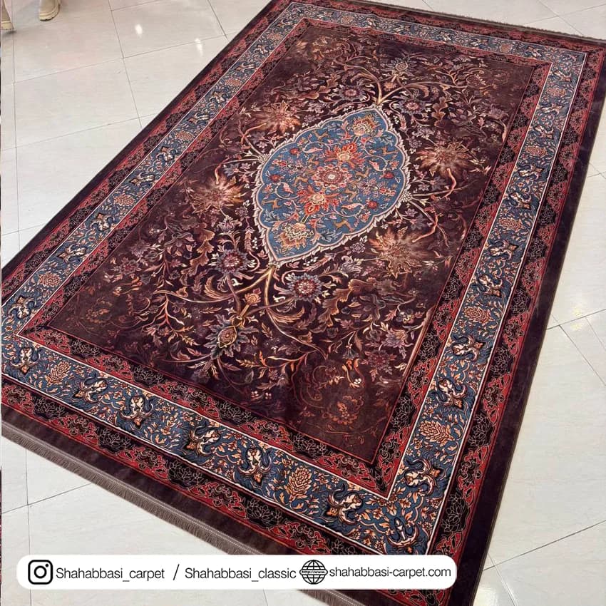 فرش 77 رج کد 77131 عنابی — تصویر ۲
