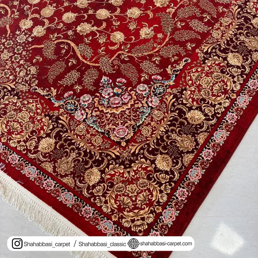 فرش ماشینی ونوس کد 1200204 لاکی — تصویر ۴