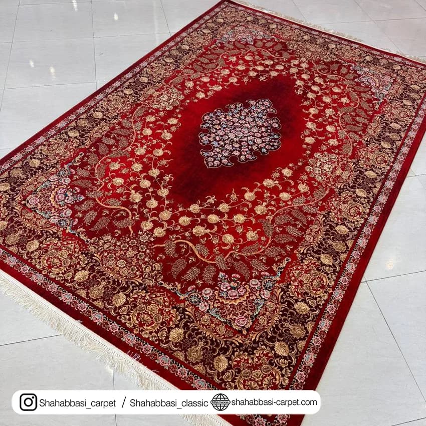 فرش ماشینی ونوس کد 1200204 لاکی — تصویر ۲