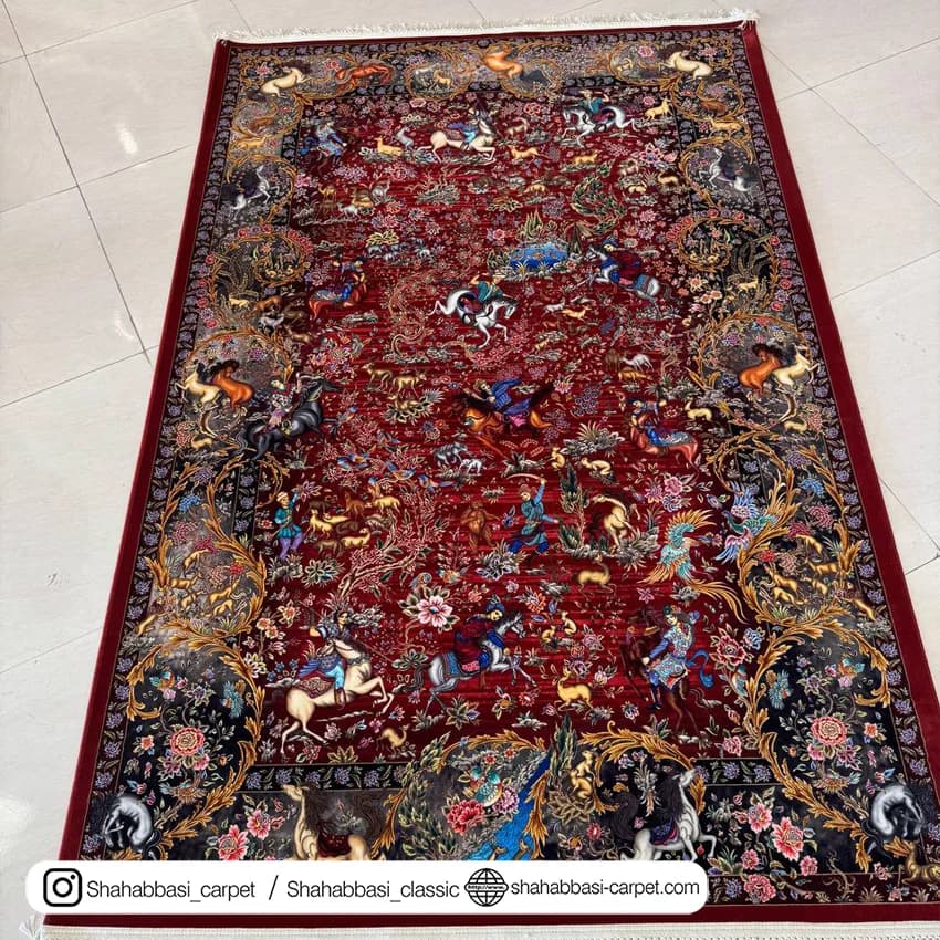 فرش ماشینی آفرینش کد 1500223 لاکی — تصویر ۱۰