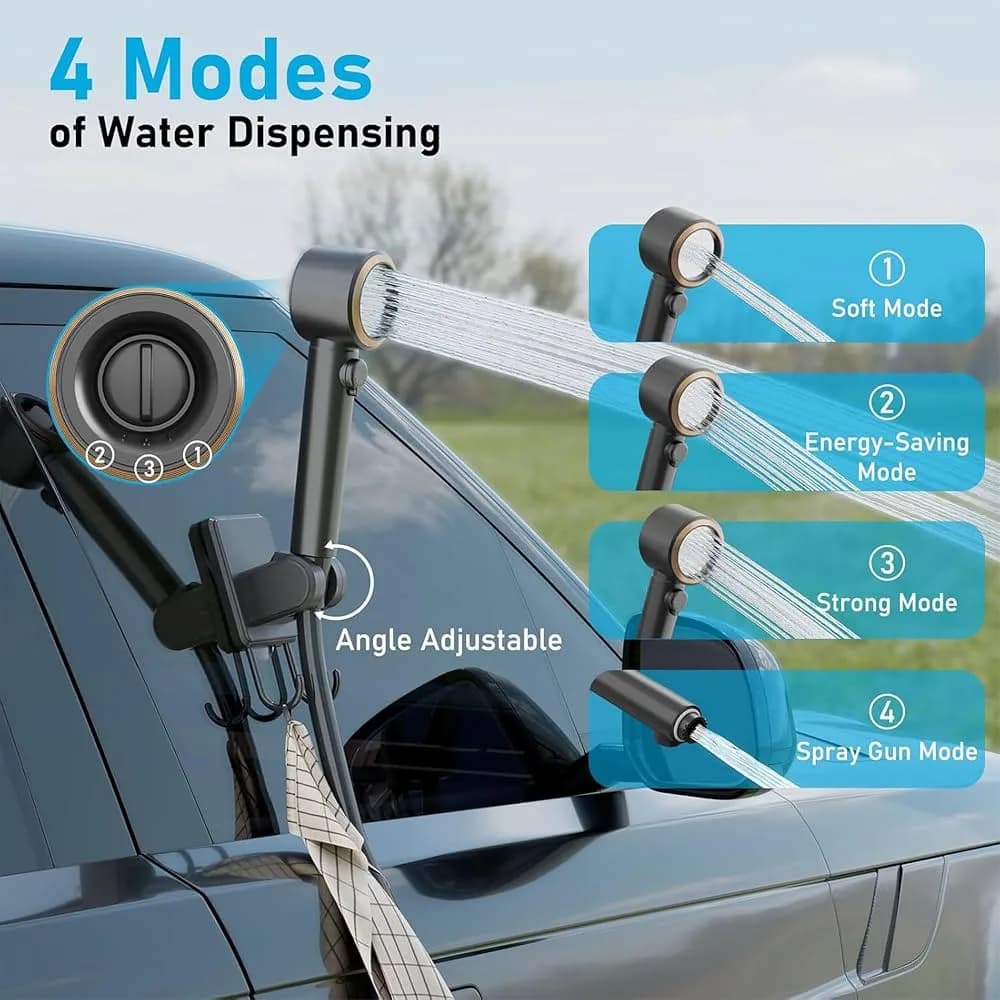 دوش کمپینگ گرین لاین Green Lion Camping Shower with Intelligent Digital Display GNCASHWR8K — تصویر ۵