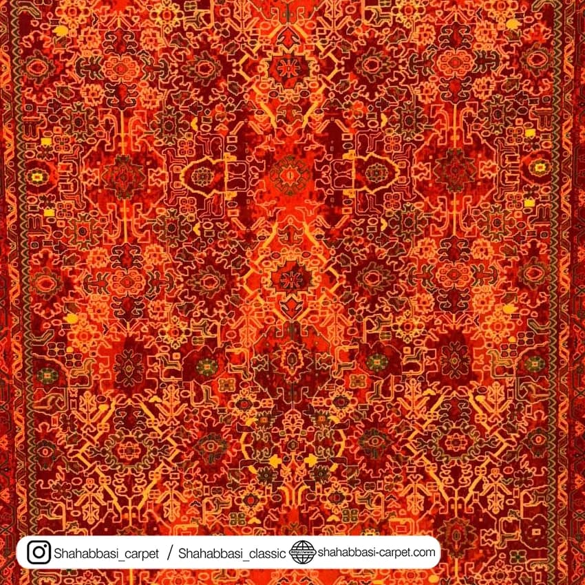 فرش 77 رج کد 77128 نارنجی — تصویر ۴