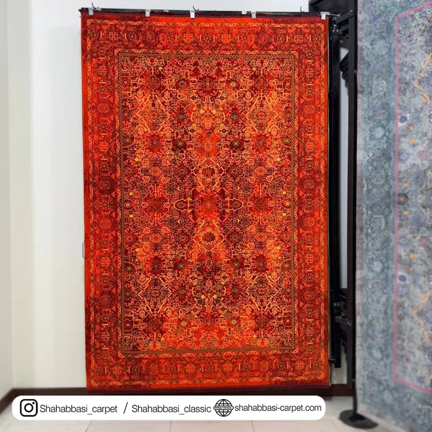 فرش 77 رج کد 77128 نارنجی — تصویر ۲