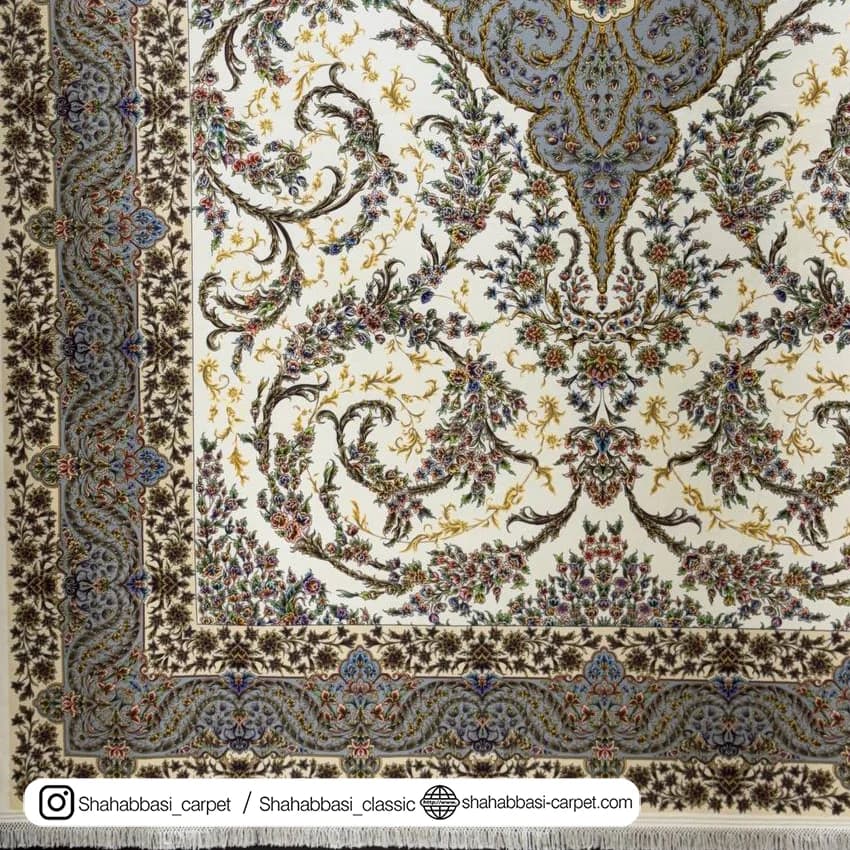 فرش ماشینی آفرینش کد 1500224 کرم — تصویر ۷