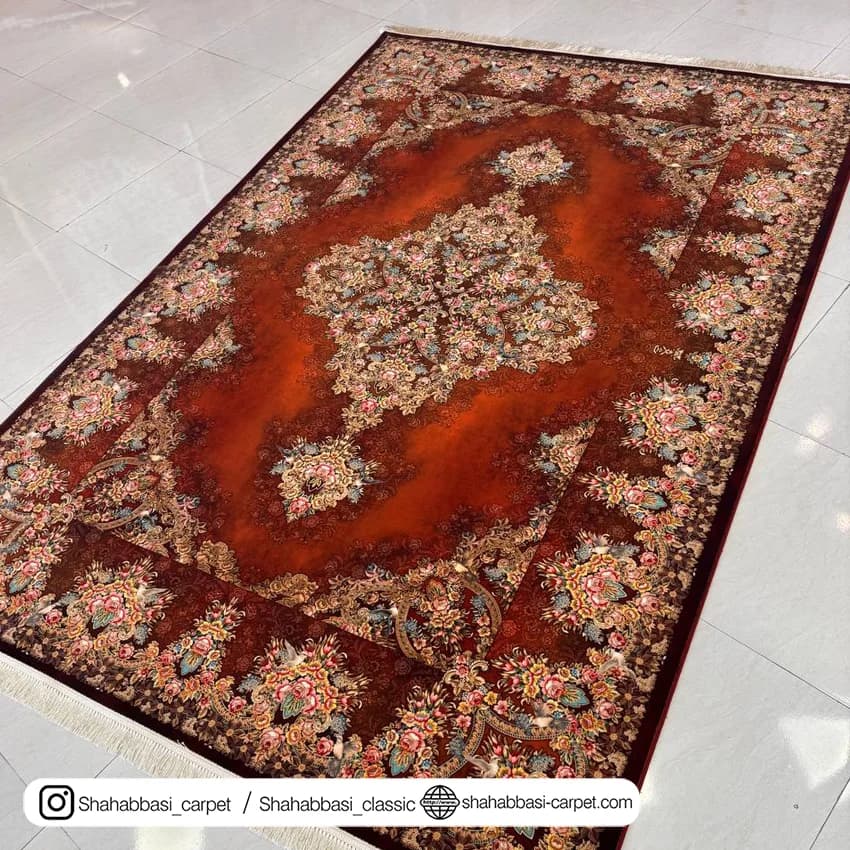فرش ماشینی ونوس کد 1200203 عنابی — تصویر ۷