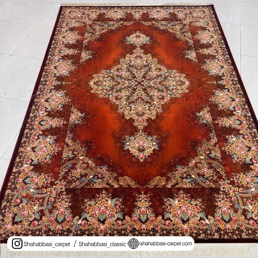 فرش ماشینی ونوس کد 1200203 عنابی — تصویر ۵