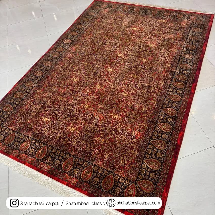 فرش ماشینی ونوس کد 1200202 عنابی — تصویر ۸