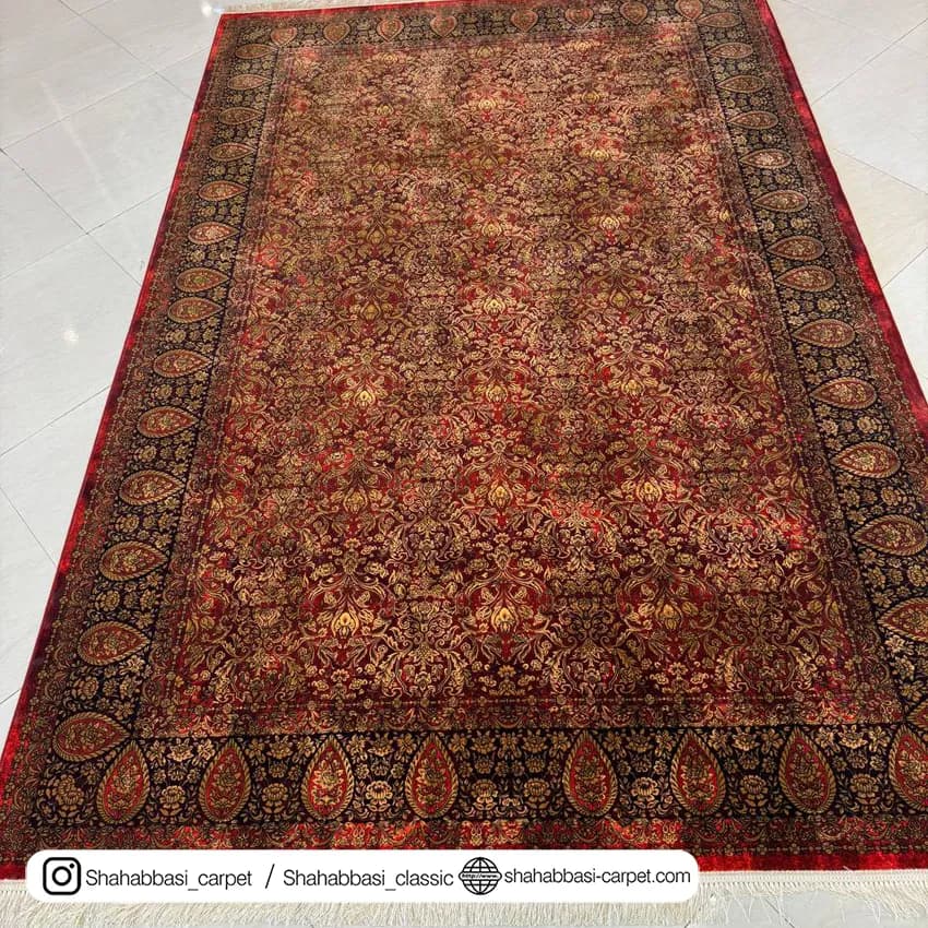 فرش ماشینی ونوس کد 1200202 عنابی — تصویر ۱۰