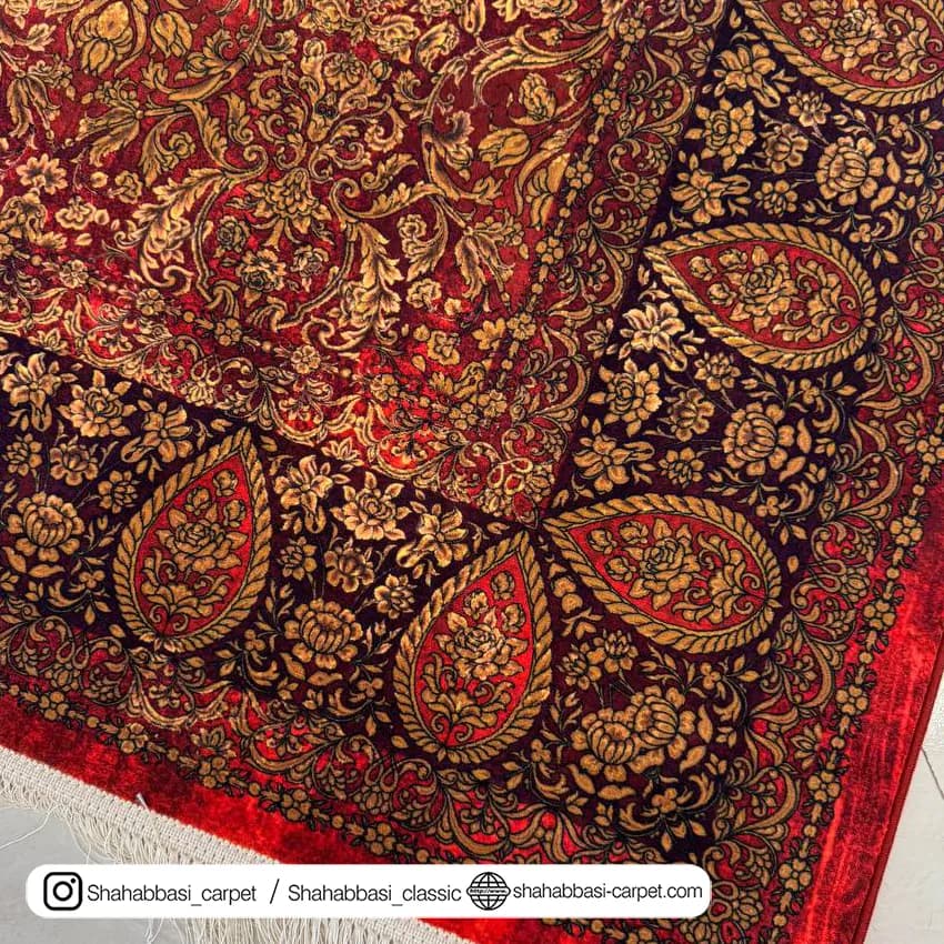 فرش ماشینی ونوس کد 1200202 عنابی — تصویر ۱۲