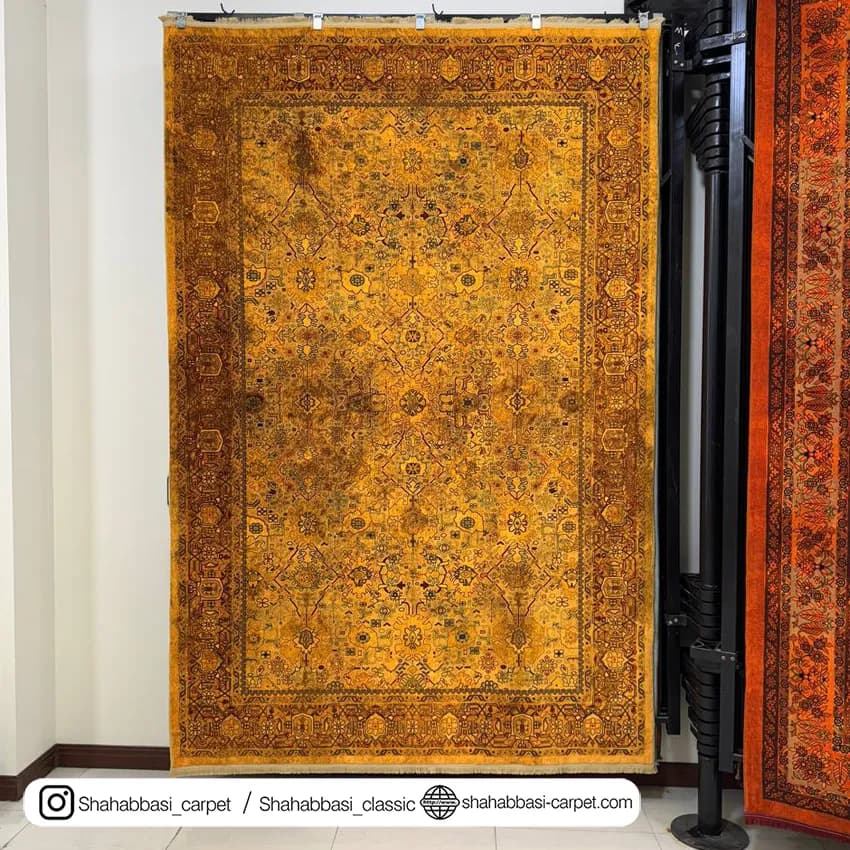 فرش 77 رج کد 77130 خردلی — تصویر ۲