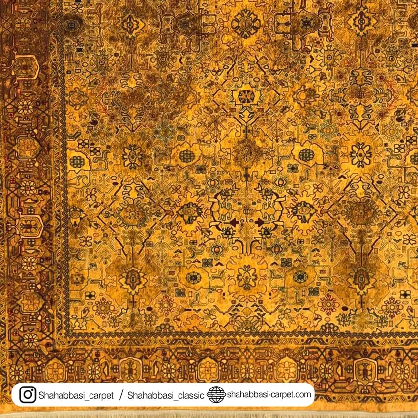 فرش 77 رج کد 77130 خردلی — تصویر ۴