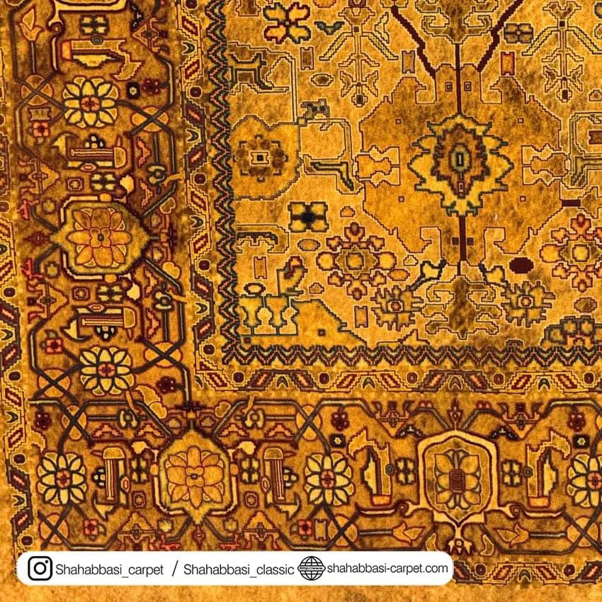 فرش 77 رج کد 77130 خردلی — تصویر ۳