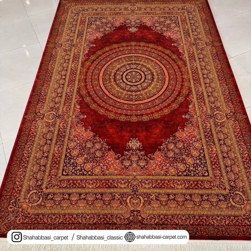 فرش ماشینی ونوس کد 1200201 عنابی — تصویر ۱۲