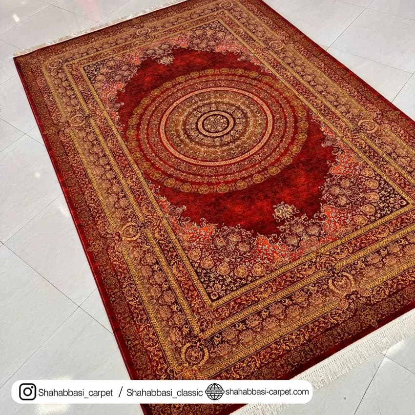 فرش ماشینی ونوس کد 1200201 عنابی — تصویر ۸