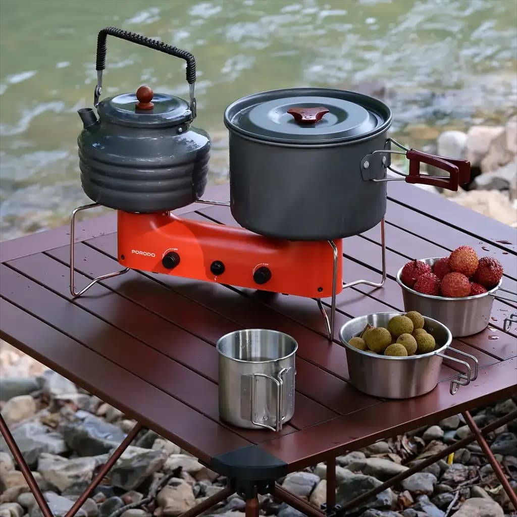 اجاق گاز کمپینگ پرودو Porodo Lifestyle Dual Burner Camping gas Stove PDLFSTJY02 — تصویر ۵