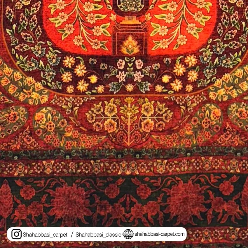 فرش 77 رج کد 77129 لاکی — تصویر ۳