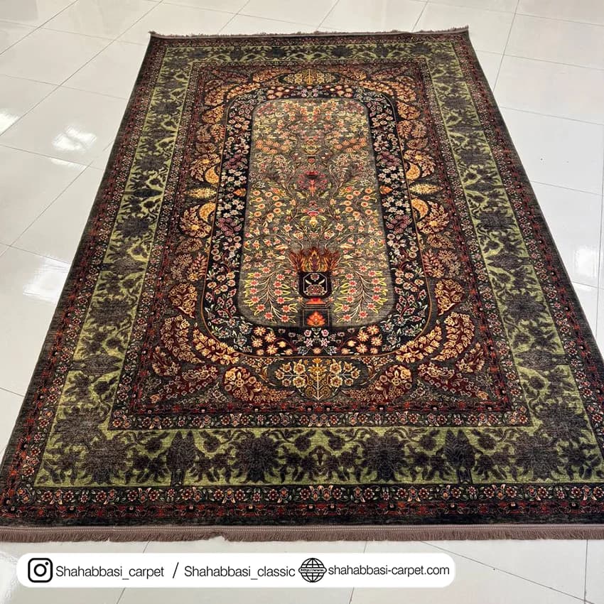 فرش 77 رج کد 77129 خاکی — تصویر ۸