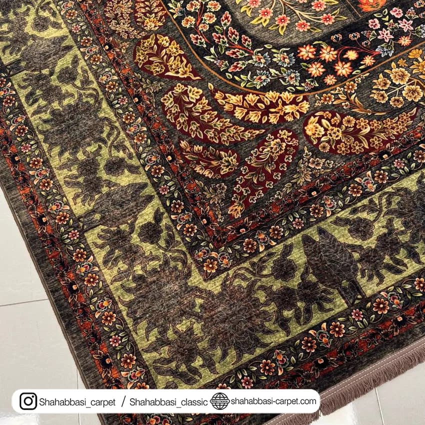 فرش 77 رج کد 77129 خاکی — تصویر ۷