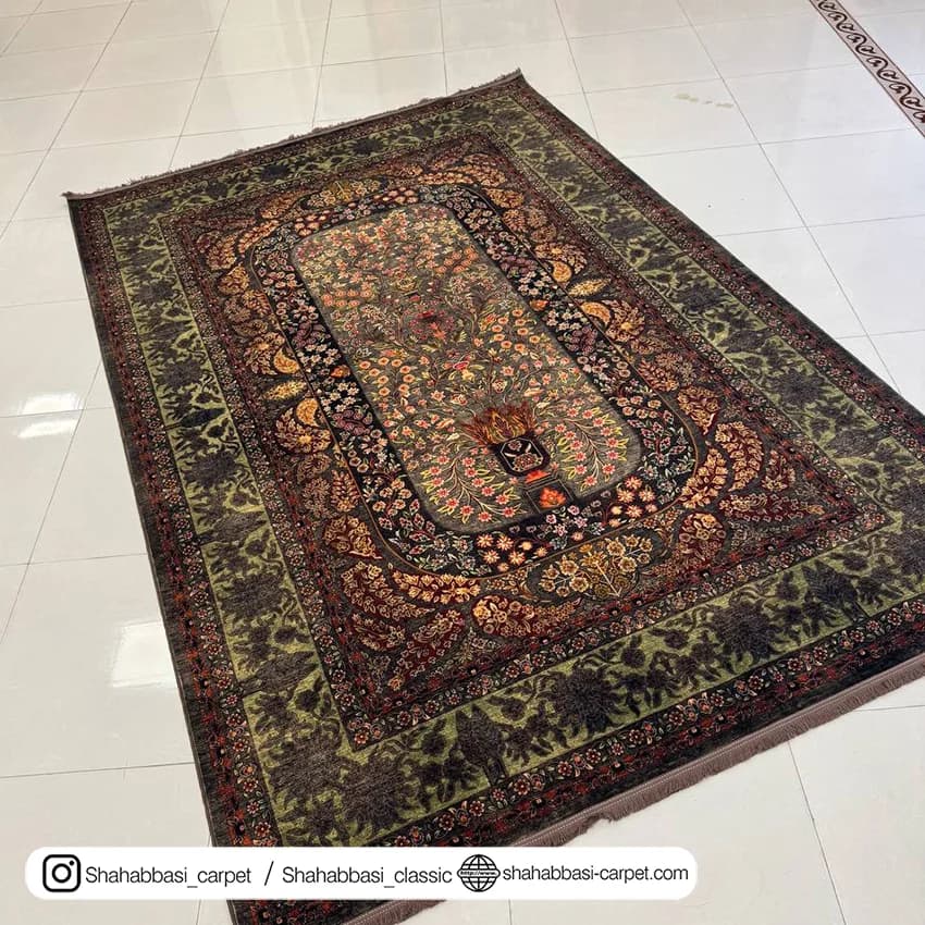 فرش 77 رج کد 77129 خاکی — تصویر ۶