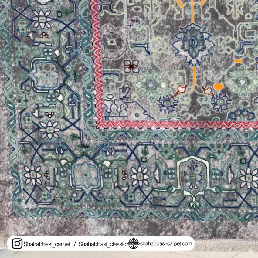 فرش 77 رج کد 77128 طوسی — تصویر ۹