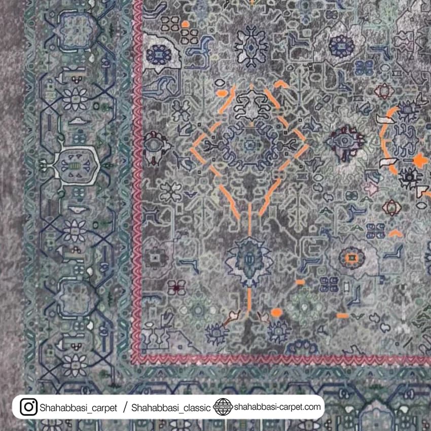 فرش 77 رج کد 77128 طوسی — تصویر ۸