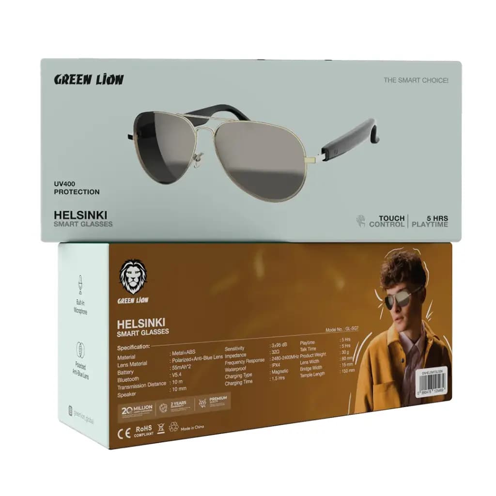 عینک هوشمند گرین لاین Green Lion Helsinki Smart Glass GNHELSMTGLS — تصویر ۲