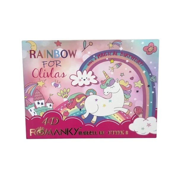 پالت سایه چشم گلیتری رومانکی مدل Rainbow — تصویر ۴