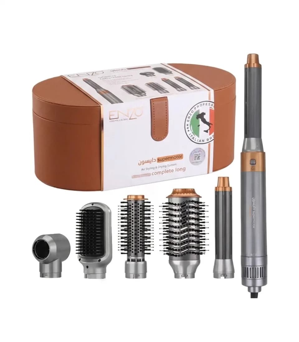 سشوار دایسون انزو ENZO Professional 6-in-1 Hair Dryer Brush & Multi Styler EN-4133