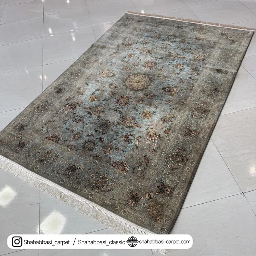 فرش ماشینی ونوس کد 1200200 سبزآبی — تصویر ۲