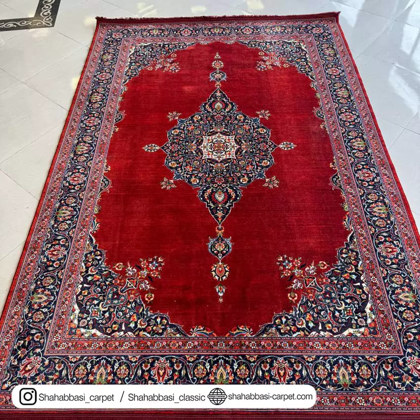 فرش ماشینی افرا کد 7000103 عنابی — تصویر ۵