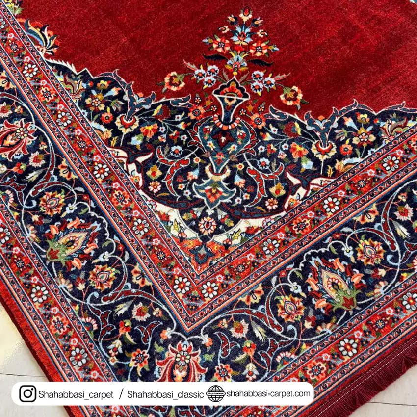 فرش ماشینی افرا کد 7000103 عنابی — تصویر ۳