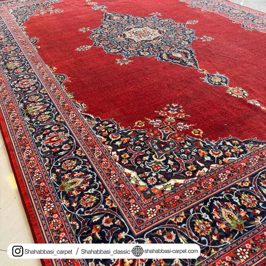 فرش ماشینی افرا کد 7000103 عنابی — تصویر ۲