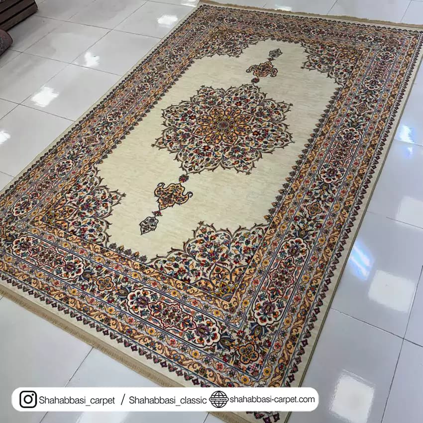 فرش ماشینی افرا کد 7000101 کرم — تصویر ۷