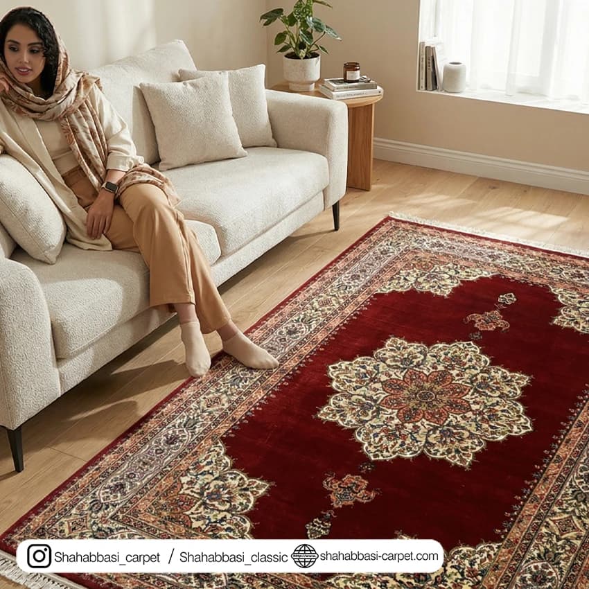 فرش ماشینی افرا کد 7000101 لاکی — تصویر ۶