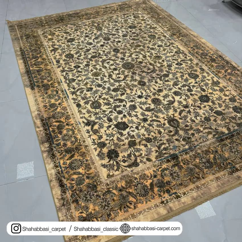 فرش ماشینی ونوس کد 1200198 کرم — تصویر ۵