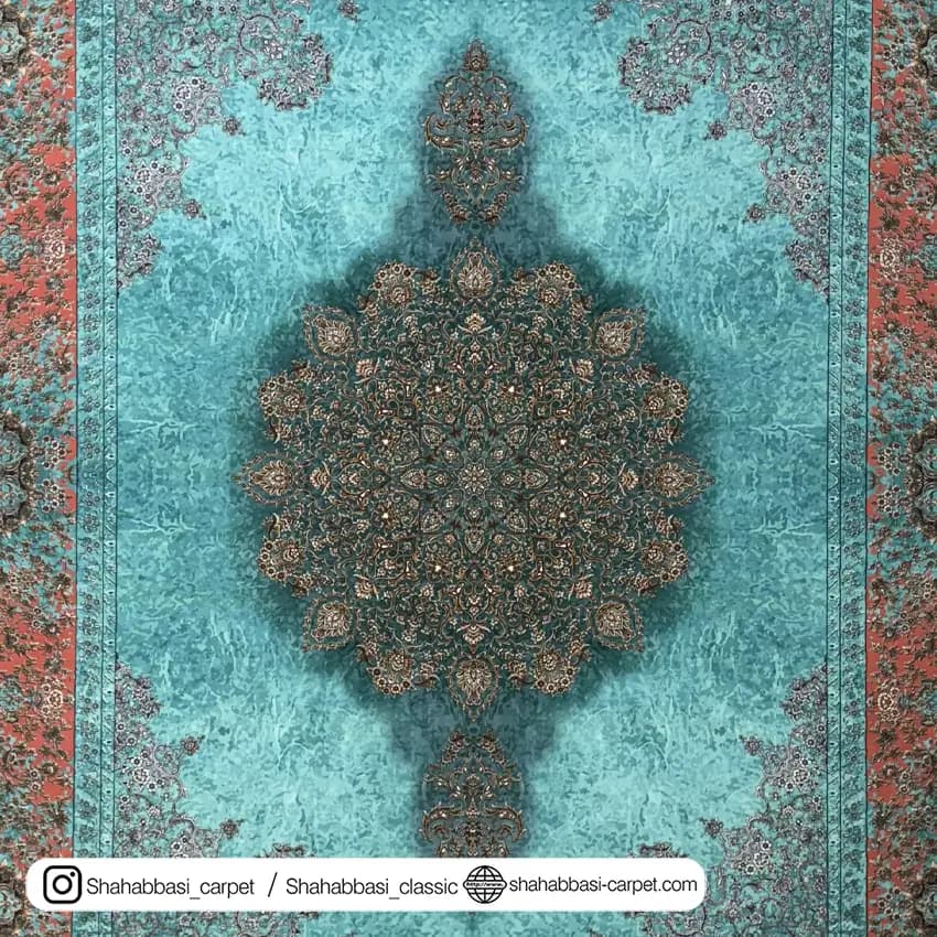 فرش ماشینی ونوس کد 1200197 آبی — تصویر ۵