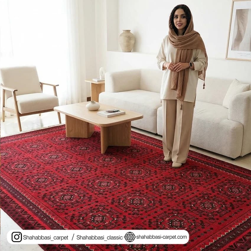 فرش سنتی کد 800168 زرشکی
