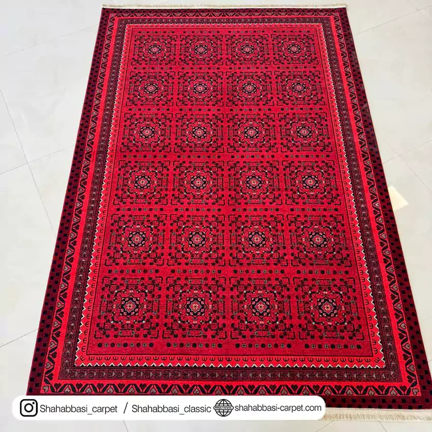 فرش سنتی کد 800168 زرشکی — تصویر ۳