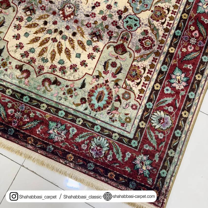 فرش سنتی کد 800115 کرم — تصویر ۴