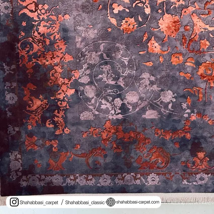 فرش ماشینی ونوس کد 1200191 بنفش — تصویر ۲