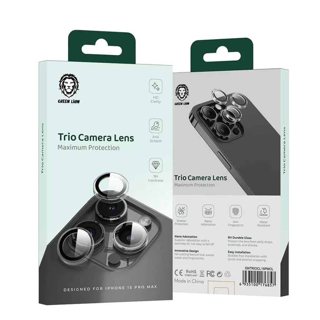 محافظ لنز دوربین گرین لاین Green Lion HD Plus Camera Lens for iPhone 15 Pro / iPhone 15 Pro Max — تصویر ۳