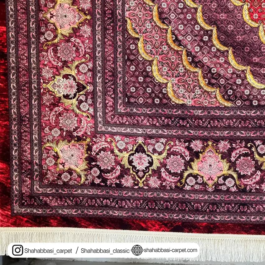 فرش ماشینی ونوس کد 1200188 قرمز — تصویر ۳